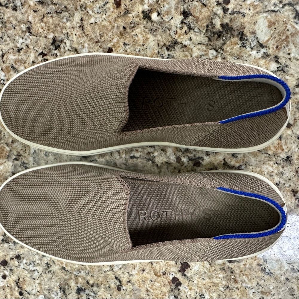 Rothy's Brown and Blue Loafers Slip-Ons